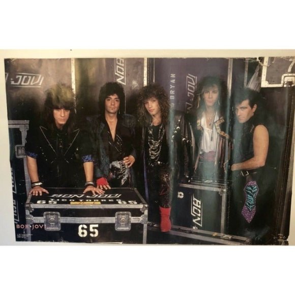Bon Jovi 1987 Rock Hair Band Wall Poster